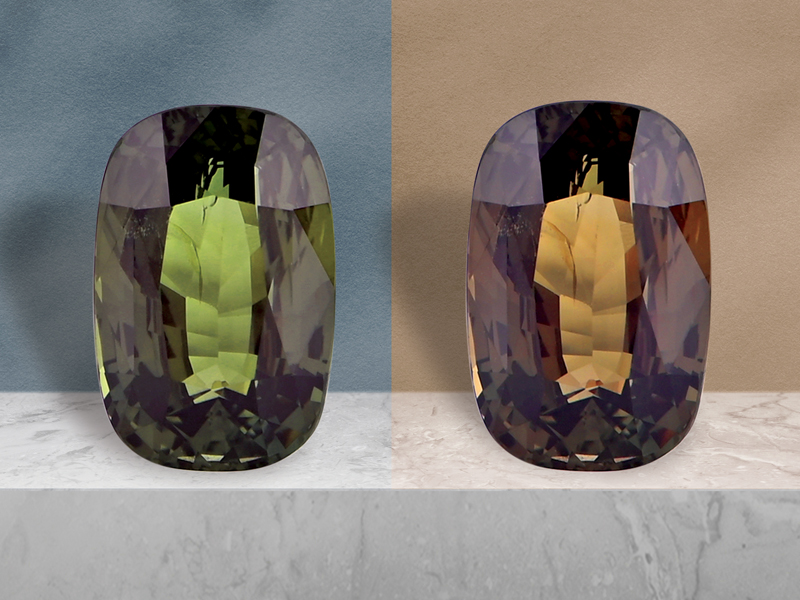 Natural alexandrite gemstone